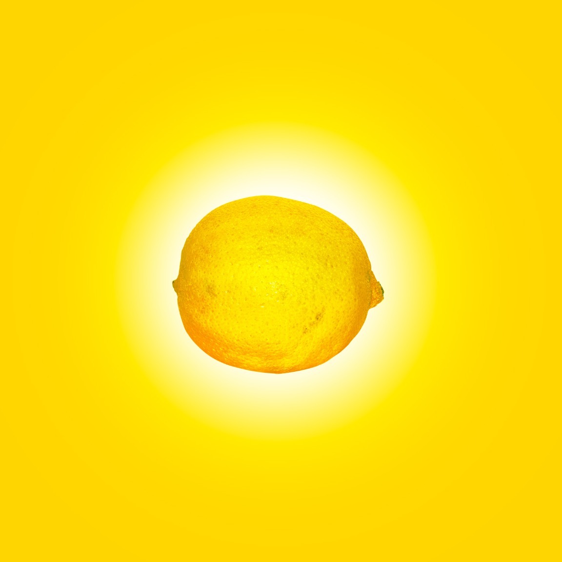 Lemon on yellow field